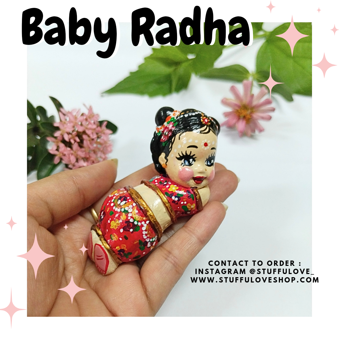 Baby Radha handmade idol