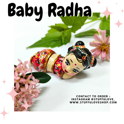 Baby Radha handmade idol