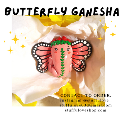 Butterfly Ganesha- Peach Color